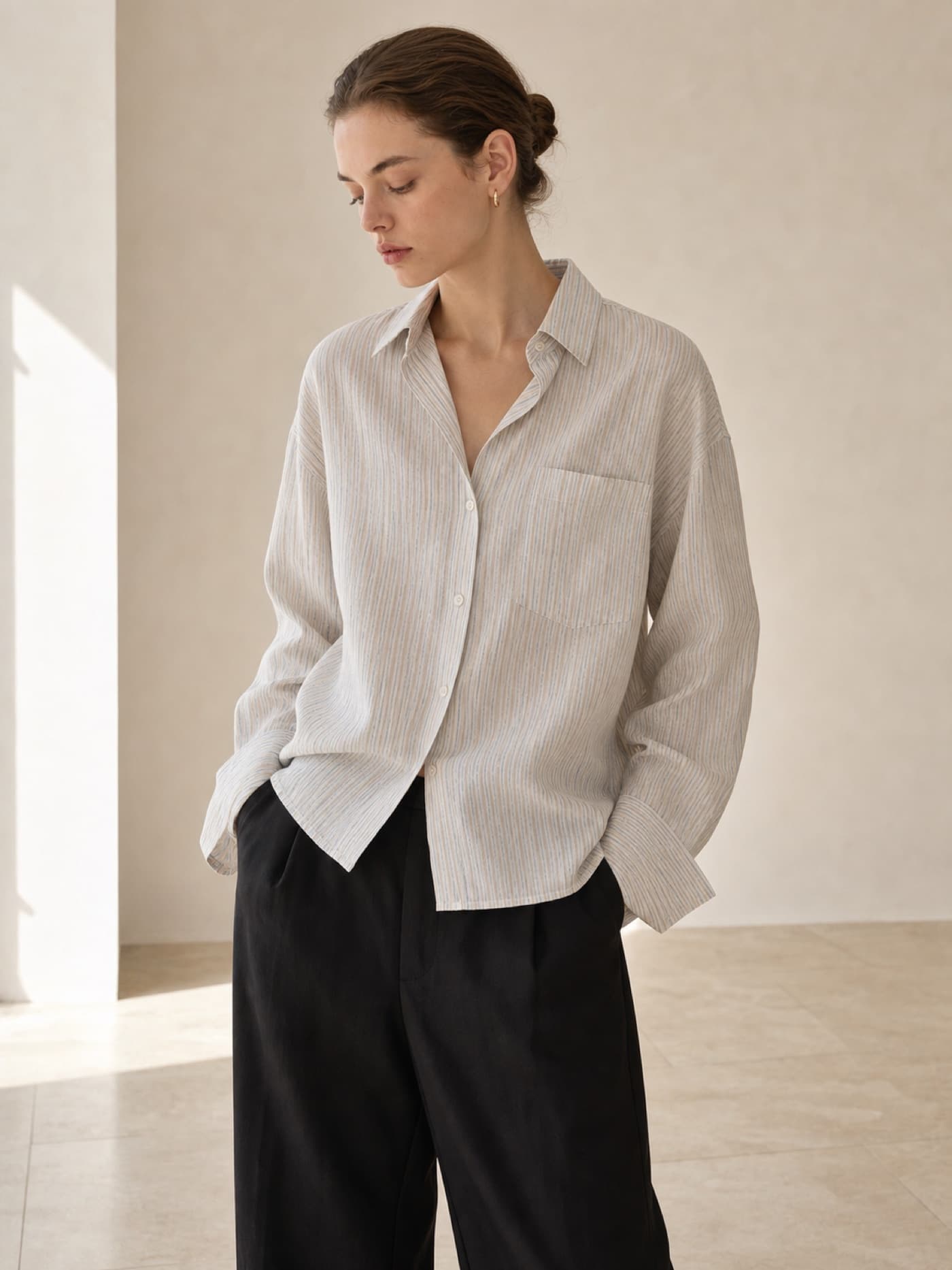 Рубашка Linen Stripe
