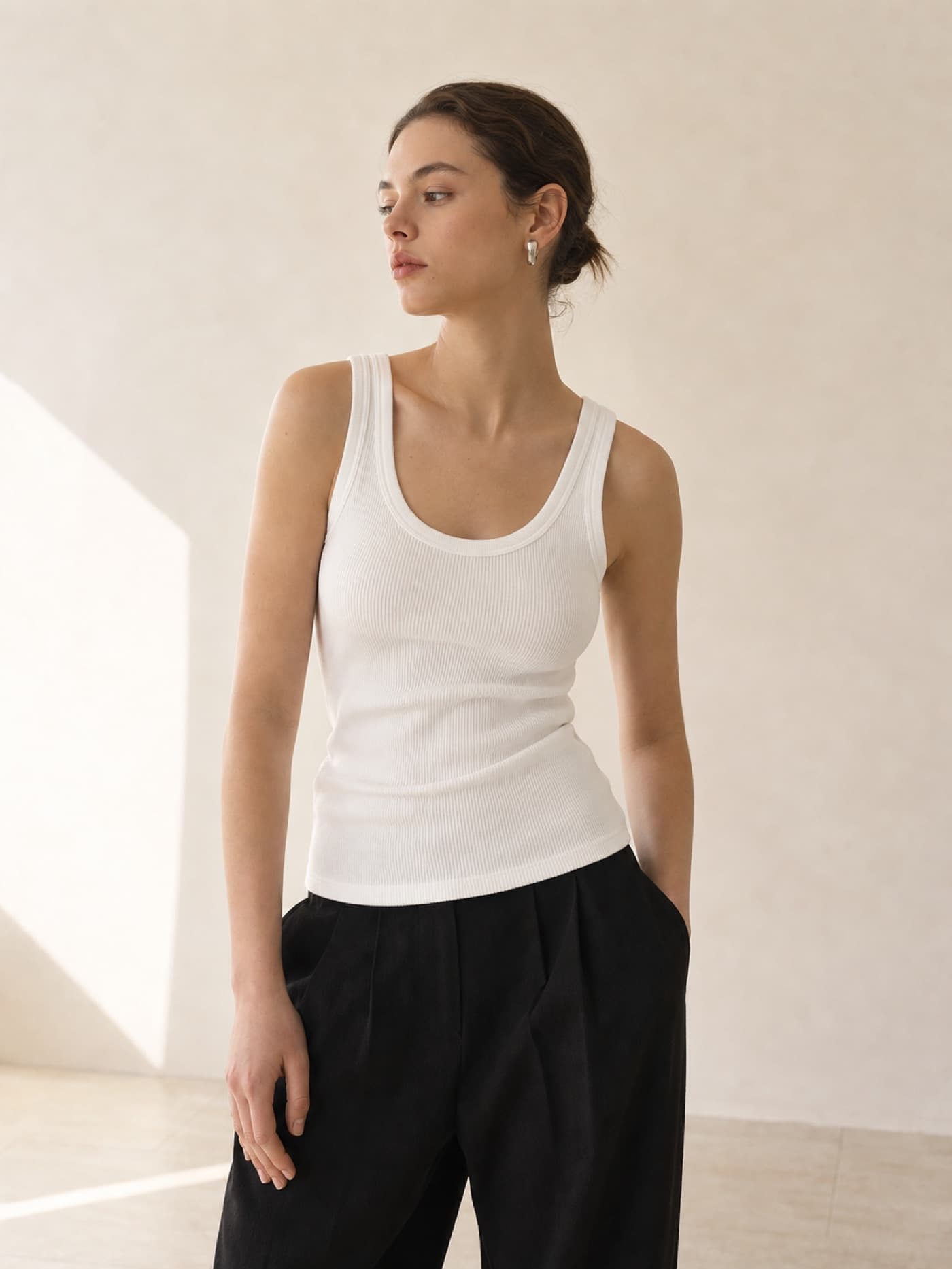 Rib Tank White